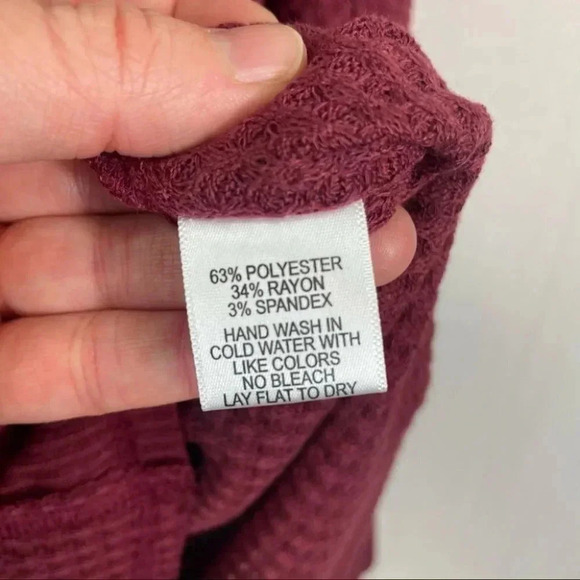 Gibson Look Mixed Rib Waffle Knit  Henley - Picture 11 of 11